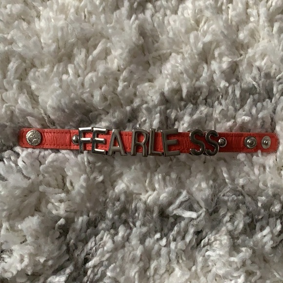 BCBGENERATION Coral Leather FEARLESS Bracelet - Picture 2 of 6